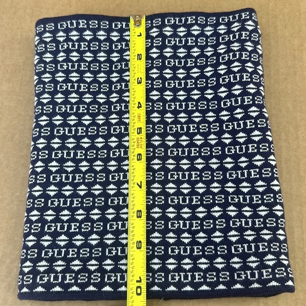 New Guess Blue and White Patterned Scarf
